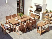 Gartenstuhlkissen 8er Set SASSARI PREMIUM 46 x 46 cm Cremeweiß_1065127