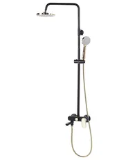 Mixer Shower Set with Rainshower GURARA Black/ Gold_813565