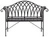 Gartenbank MILAZZO 130 cm Metall Schwarz