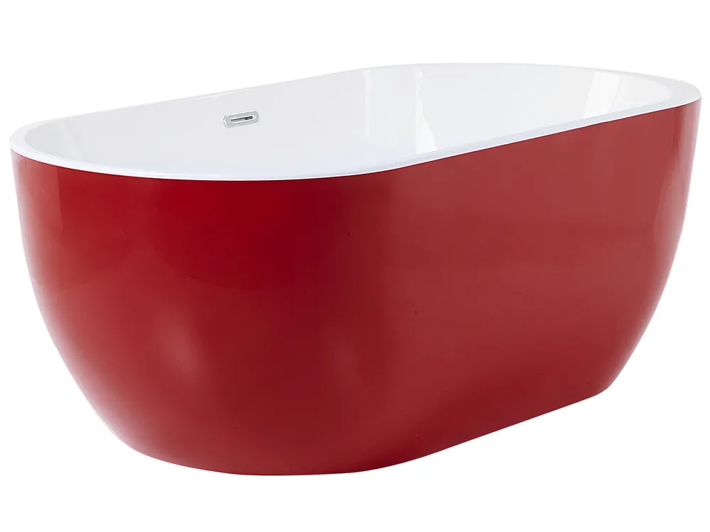 Freistehende Badewanne NEVIS 160 x 75 cm Rot_828371