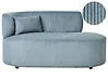 Linksseitige Chaiselongue VANVEY Cord Blau