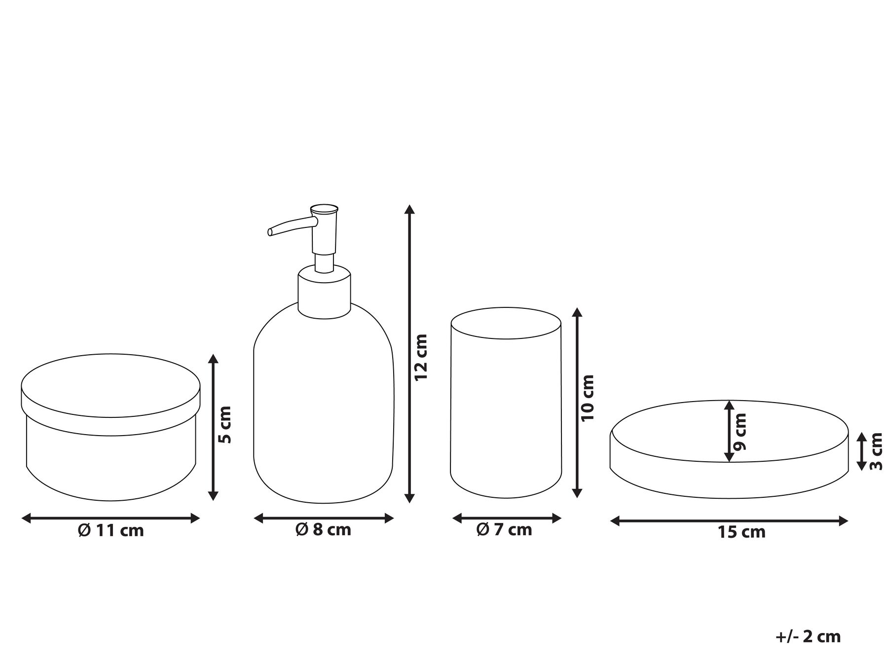 4-Piece Bathroom Accessories Set TELMA Glass Violet_825208