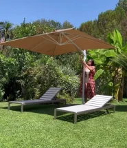 Ampelschirm 250 cm MONZA Dunkelbeige_977475