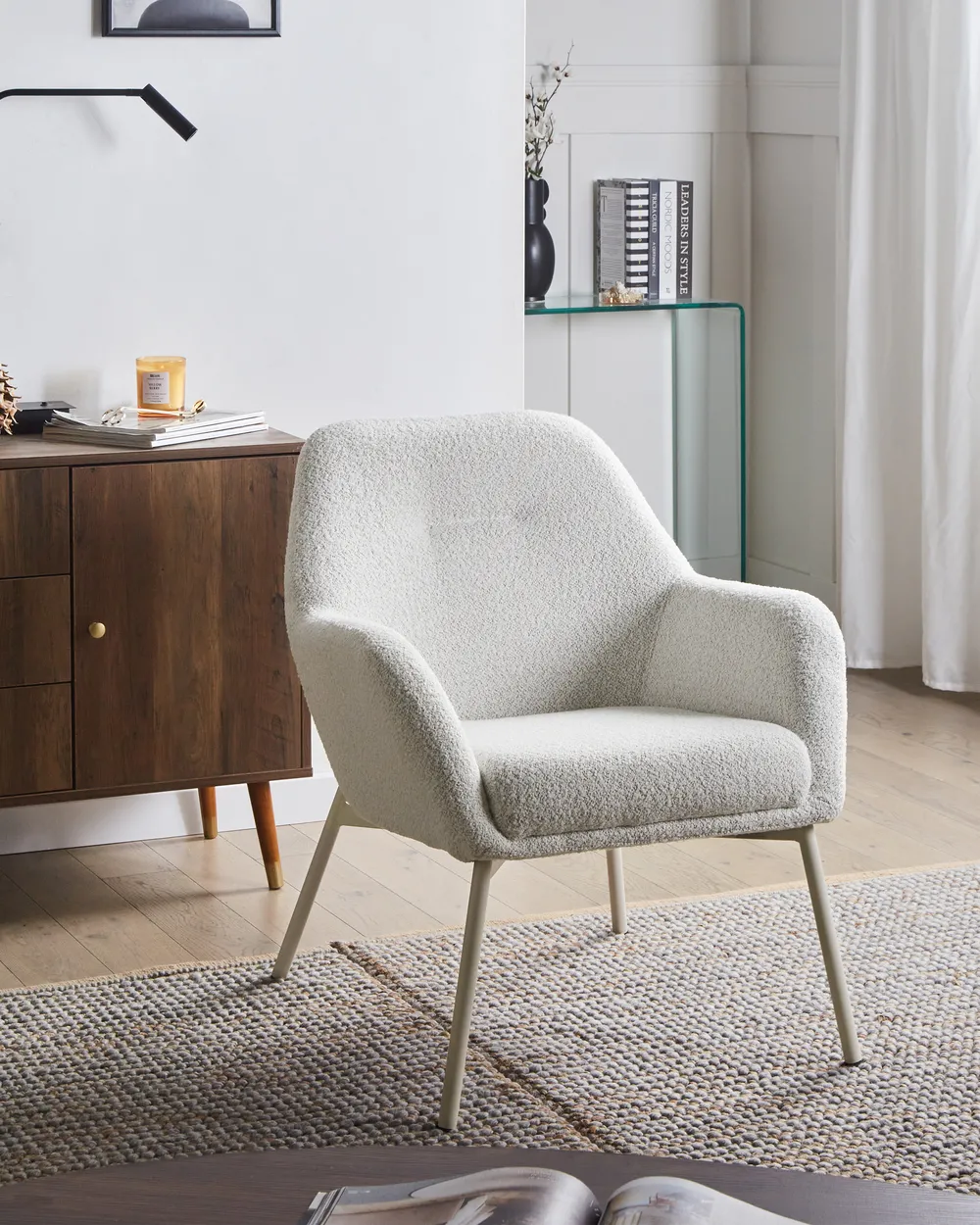 Sessel JABRO Stoff Cremeweiß