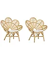 Pfauenstühle 2er Set FLORENTINE Rattan Naturfarben