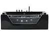Whirlwanne Eckmodell mit LED SAMANA 174 x 79 cm Schwarz