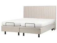 Bett verstellbar Stoff DUKE II 180 x 200 cm Hellbeige_910560