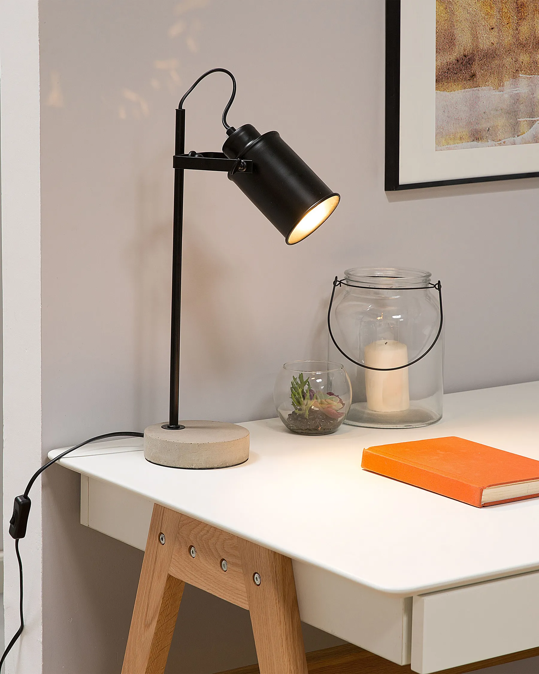 Desk Lamp MUNDAKA Adjustable Metal Black_698020