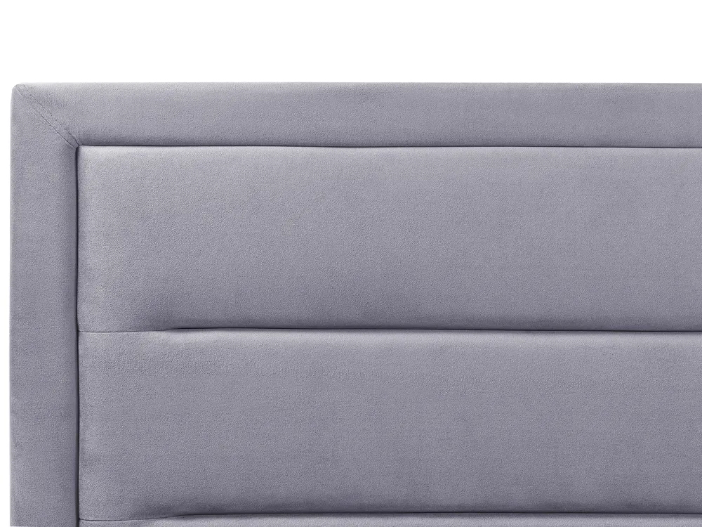 Bett mit Stauraum ROUEN Samtstoff Dunkelgrau 180 x 200 cm_843822