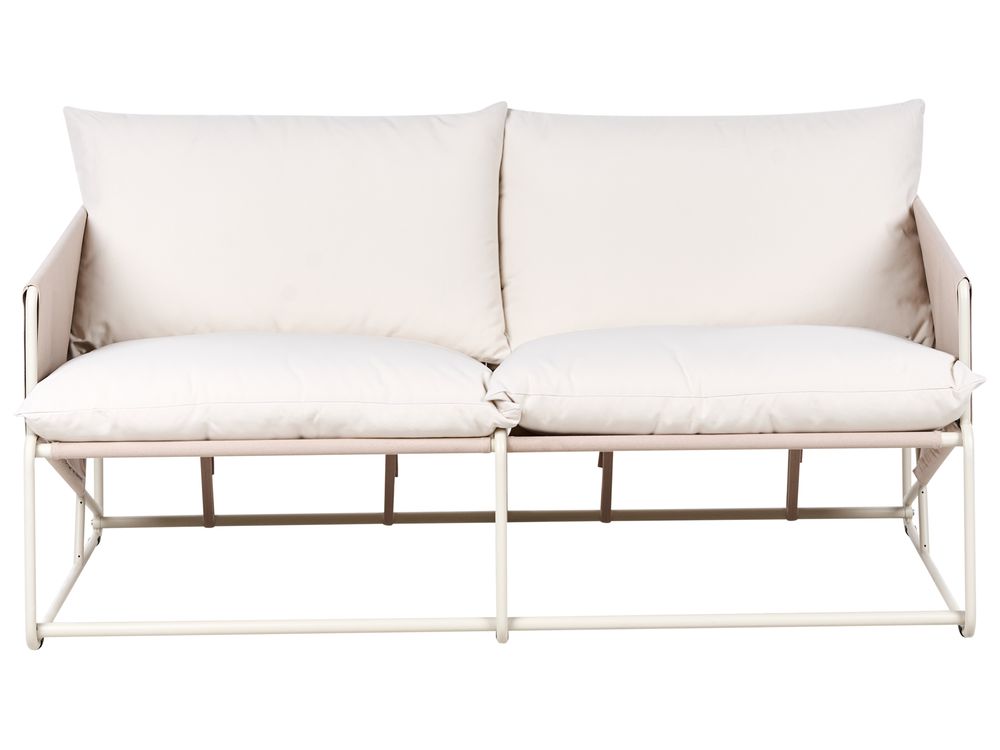 Garden Sofa 2 Seater PONTE Metal Light Beige