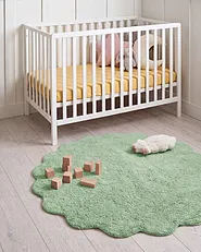 Kids Rug ANEGUNDI  Green ø 120 cm Cotton with Cushion_1135029