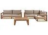 Lounge Set mit Tisch 4-Sitzer TIMOR modular zertifiziertes Akazienholz Hellbraun