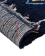Teppich CORUM Schwarz 80 x 150 cm Baumwolle_839497