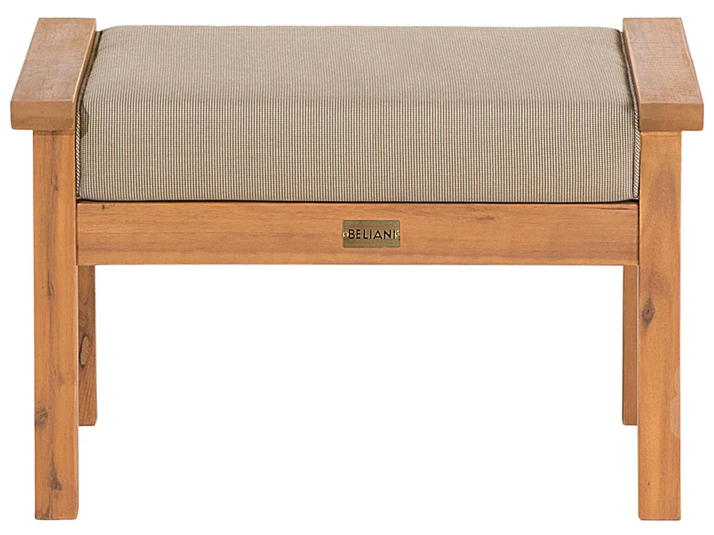 Lounge Set mit Tisch und Ottomane 4-Sitzer MANILA Akazienholz Hellbraun_803186
