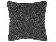 Dekokissen 2er Set KONNI 45 x 45 cm Baumwolle Grau ZickZack-Muster_768845
