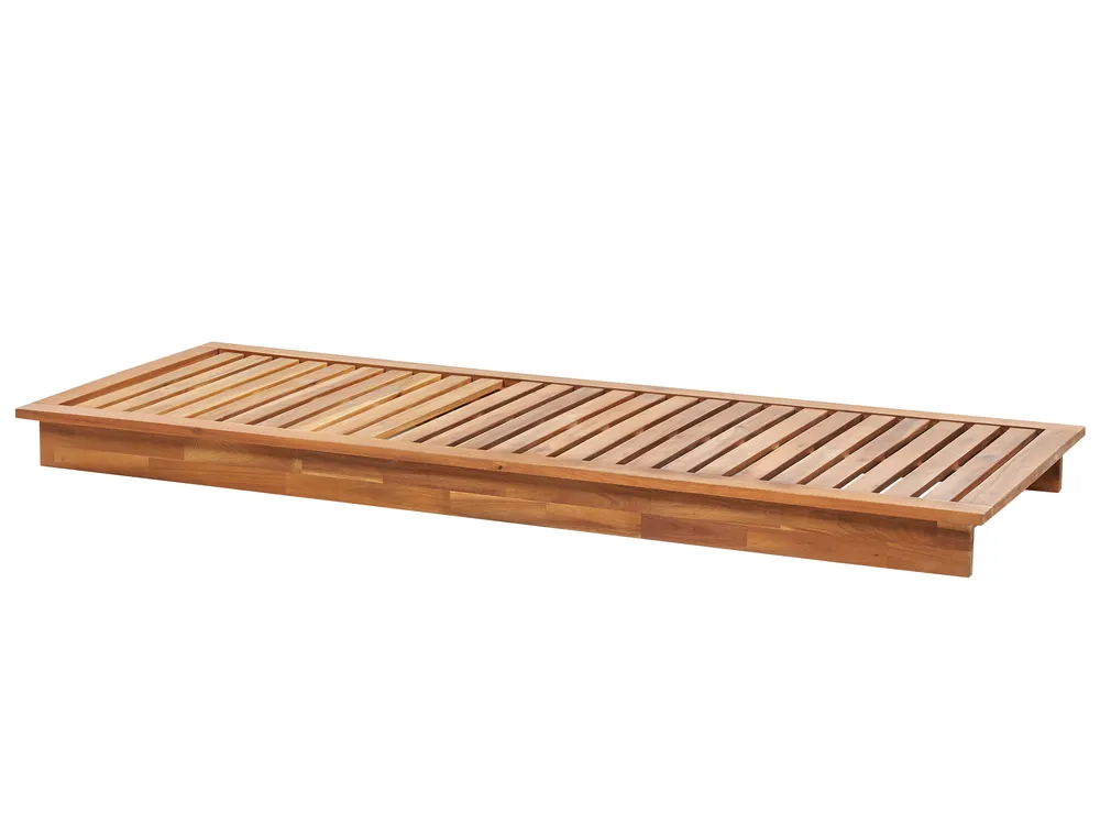 Sonnenliege mit Kissen GRANARI mit Relaxfunktion Akazienholz Braun_863055