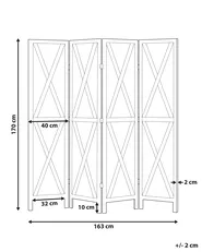 Raumteiler 4-teilig RIDANNA 163 cm 170 cm Dunkelbraun_874092