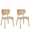 Esszimmerstuhl 2er Set OVERLY Holz Helle Esche