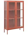 Vitrine mit Glastüren NASH 90 cm Metall Goldbraun