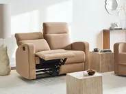 Sofa manuell verstellbar 2-Sitzer VERDAL Samtstoff Hellbraun_1081246