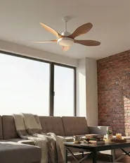 Deckenventilator mit Licht BARBET mit Fernbedienung LED Hellbraun_1032020