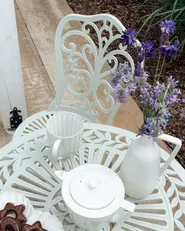 Bistro Set TRIORA/DASCIO Metall Cremeweiß_1093261