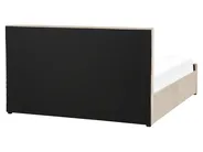 Postelja s prostorom za shranjevanje ROCHEFORT Žamet Bež 160 x 200 cm_857292