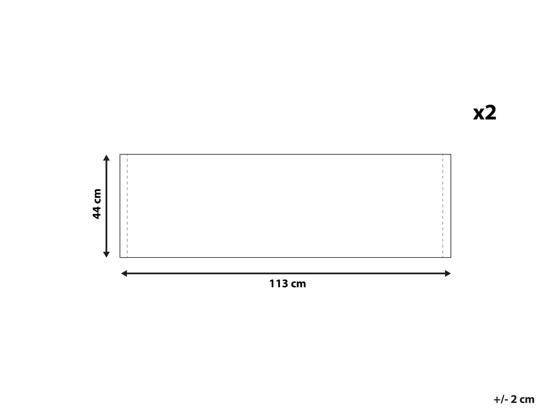 Ersatzstoff für Sonnenliege 2er Set ANZIO/AVELLINO 113 x 44 cm Grün_805886