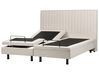 Bett verstellbar Stoff DUKE II 180 x 200 cm Hellbeige