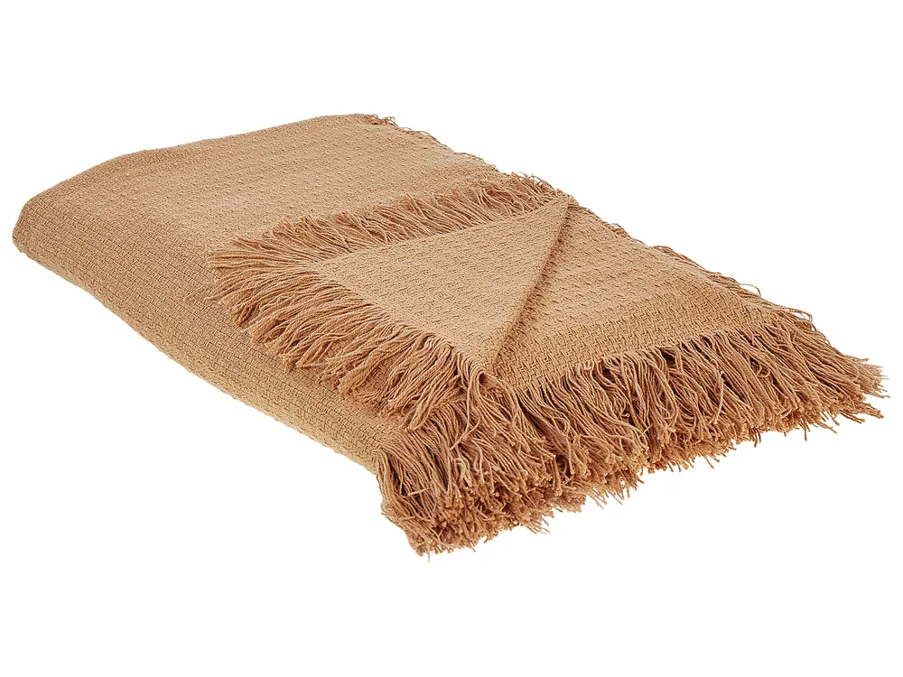 Tagesdecke YERBENT Baumwolle 220 x 240 cm Goldbraun