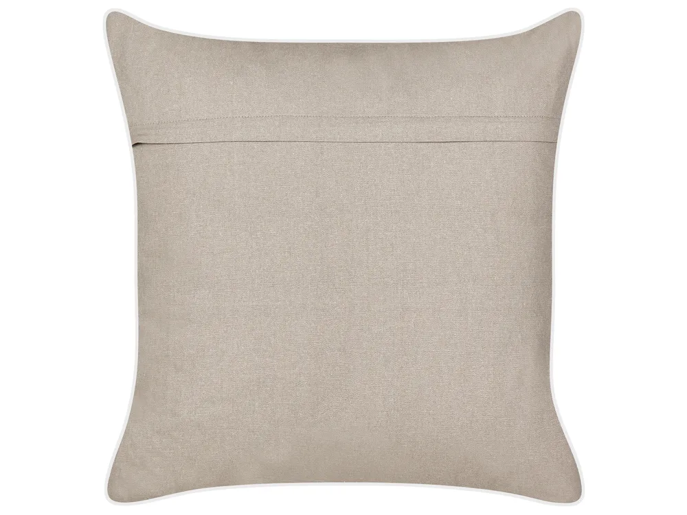 Dekokissen 2er Set CERAMIUM 45 x 45 cm Samtstoff Pastellrosa Blumenmuster_892972
