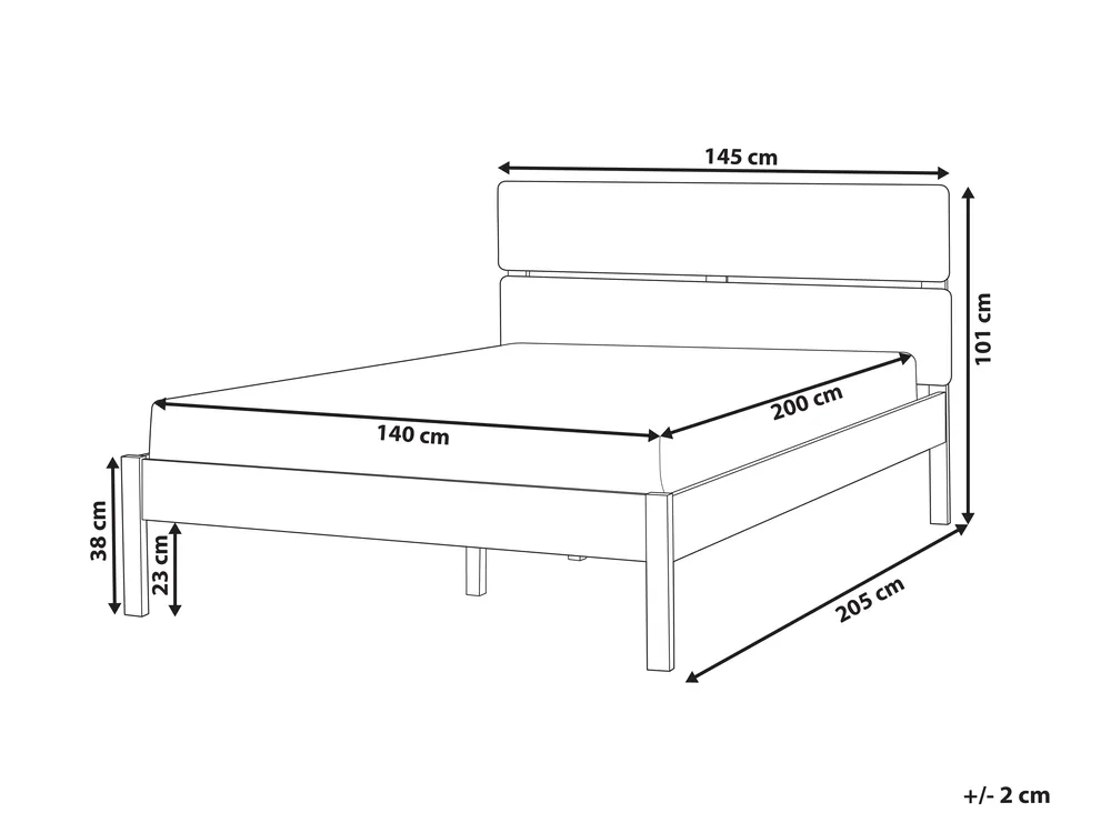 Bett mit Lattenrost Holz BOISSET 140 x 200 cm Dunkelbraun_899792