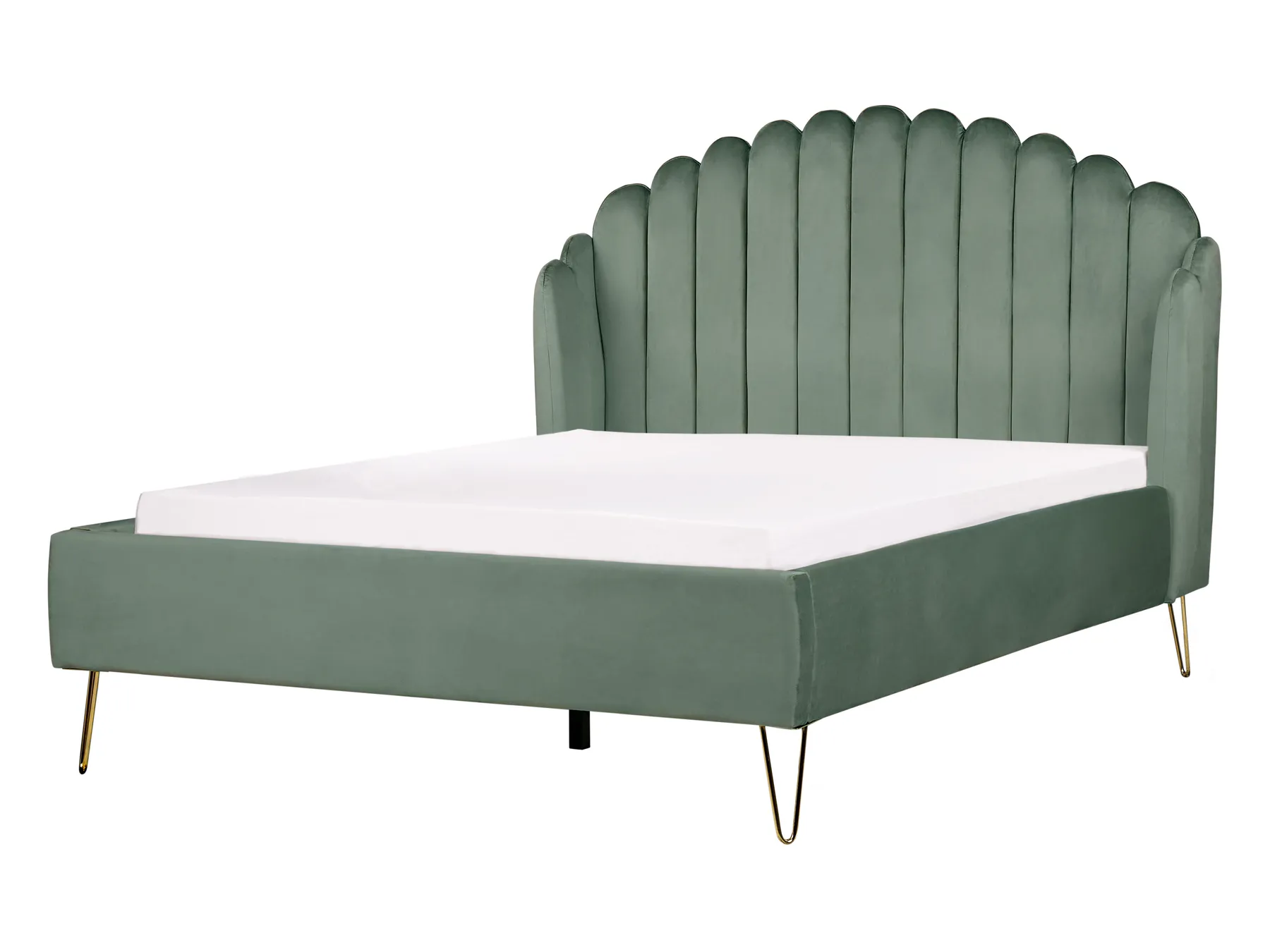 Bed Velvet AMBILLOU 140 x 200 cm (EU Double) Green_902516