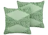 Dekokissen 2er Set RHOEO Baumwolle 45 x 45 cm Hellgrün
