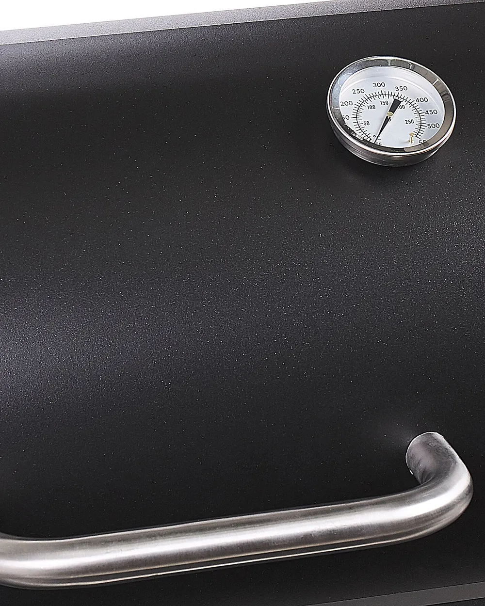Charcoal BBQ Grill KATLA with Smoker Metal Black_820700