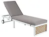 Sonnenliege mit Kissen VERDELLO mit Relaxfunktion Metall Grau