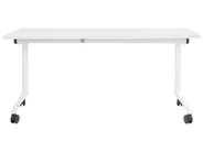 Foldable Office Desk CAVI 160 cm 60 cm with Wheels White_922267