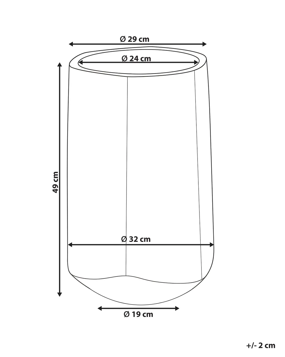 Plant Pot JAUNTAL  32 cm Off-White_1161806