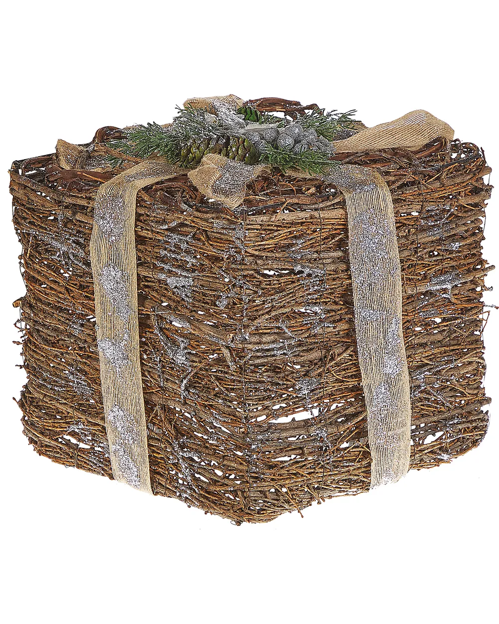 Weihnachtsdekoration 2er Set INARI 28/21 cm Weihnachtsgeschenke Silber_787422