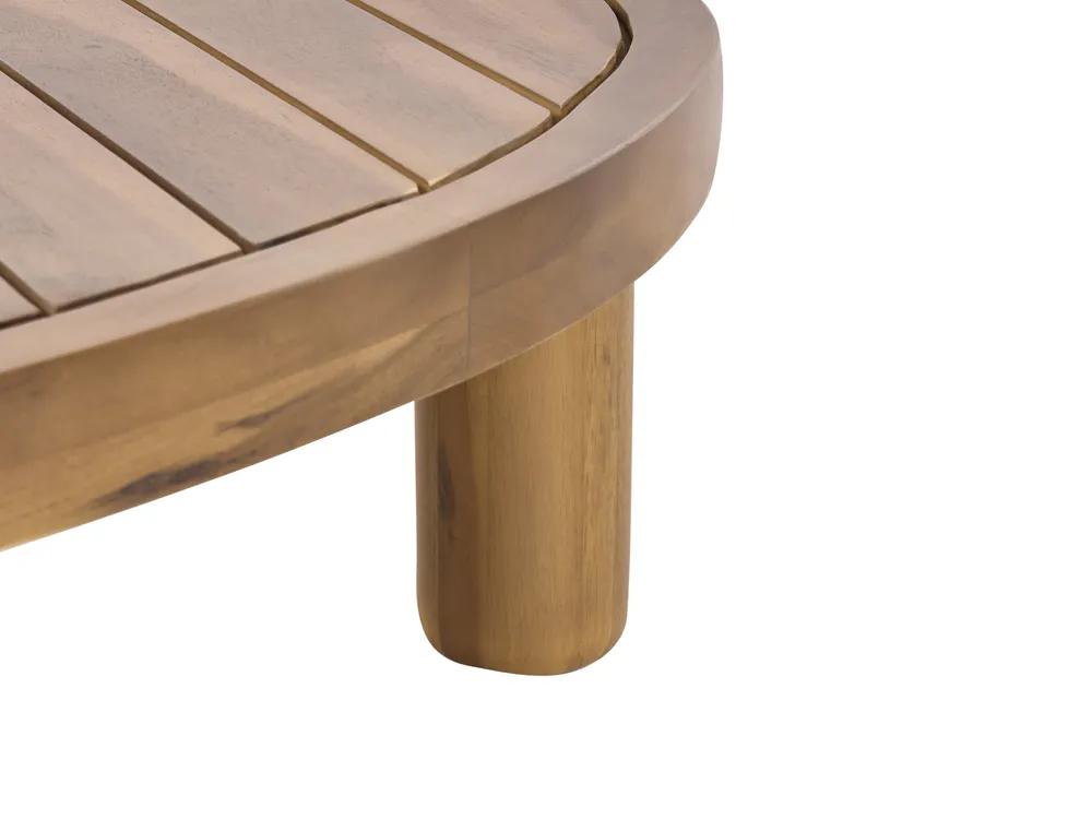 Gartensofa mit Tisch 4-Sitzer NUMANA Akazienholz Cremeweiß_1074260