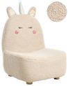 Kindersessel Einhorn LULEA Bouclé Hellbeige