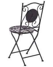 Gartenstuhl 2er Set CARIATI Metall Schwarz_825733