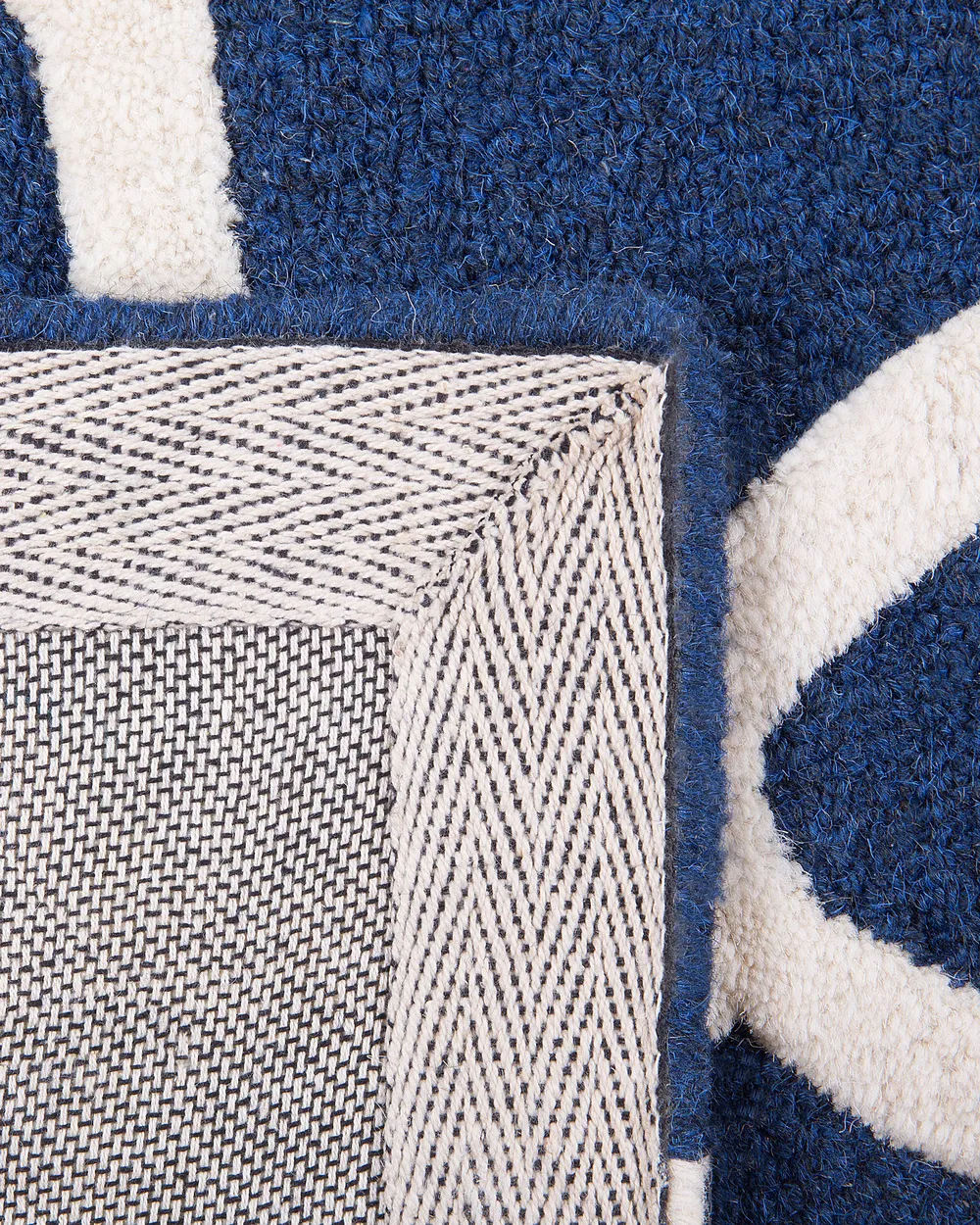 Teppich SILVAN Marineblau 80 x 150 cm Wolle_680066