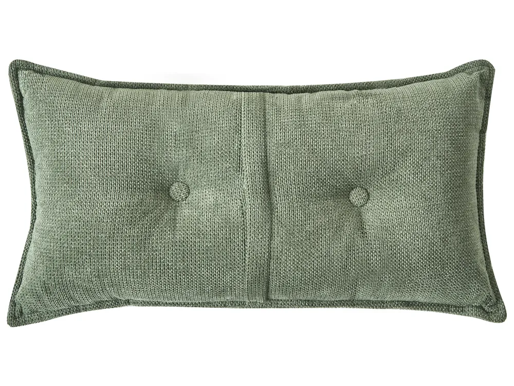 Ecksofa 3-Sitzer DOLVA Chenillegewebe Dunkelgrün linksseitig_918925