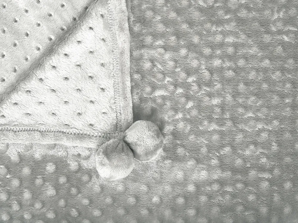 Kuscheldecke SAMUR 200 x 220 cm Hellgrau_771167