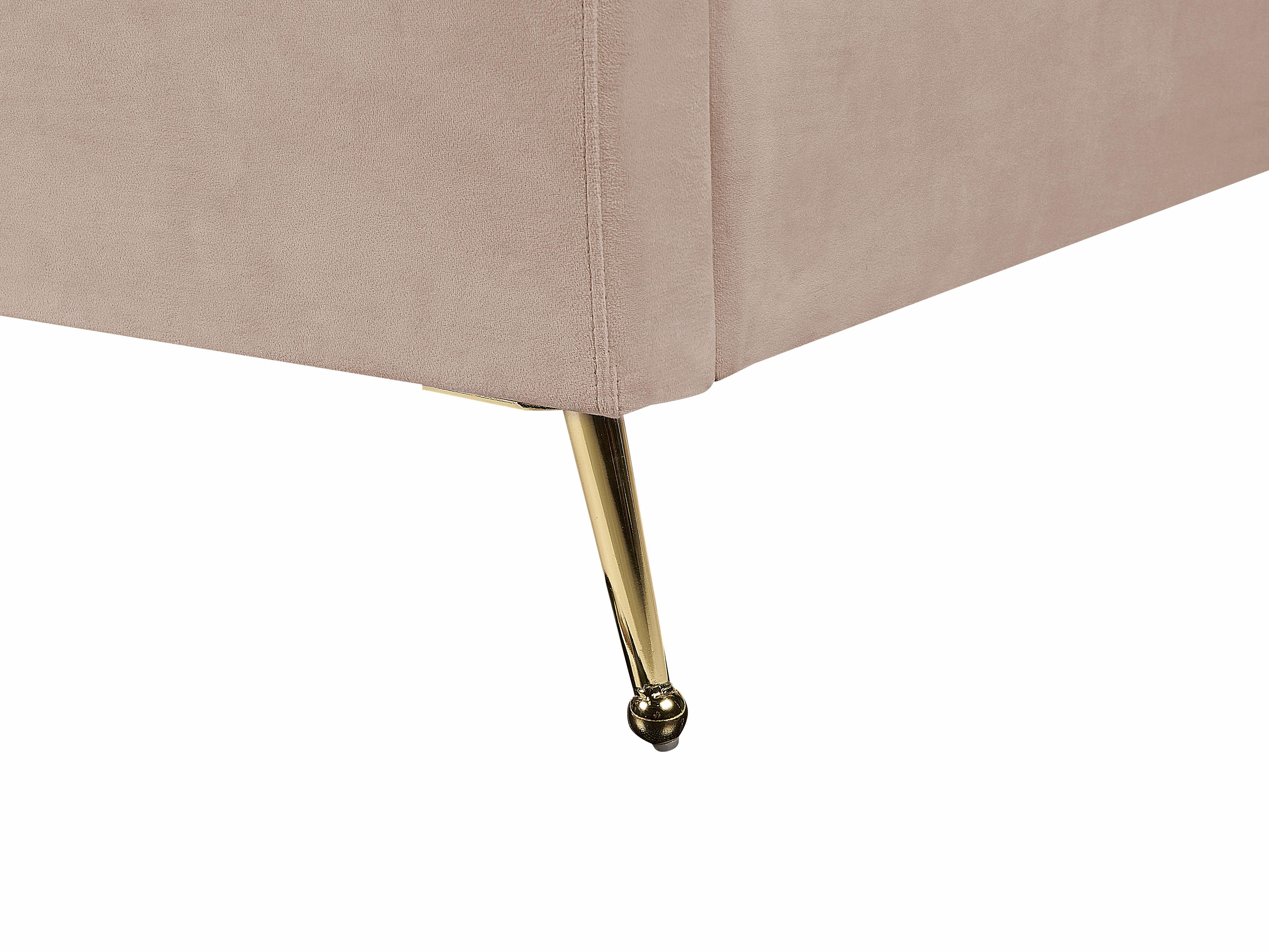 Bed Velvet MIRIBEL 180 x 200 cm (EU Super King) Taupe_870596