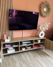 TV Stand ROYALLA Light Brown_1046171