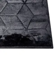 Kunstfellteppich THATTA Schwarz 80 x 150 cm_858677