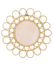 Wandspiegel BABAI 60 cm 60 cm Rattan Naturfarben_822215