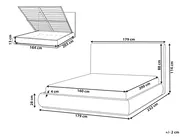 Bett mit Stauraum CAMPAGNE Stoff Hellbeige 160 x 200 cm_972079
